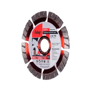 Алмазный отрезной диск FUBAG Stein Pro D115 мм/ 22.2 мм по камню в Петропавловске-Камчатском фото