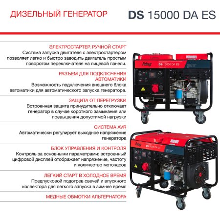 FUBAG Дизельный генератор (трехфазный) с электростартером и коннектором автоматики DS 15000 DA ES в Петропавловске-Камчатском фото