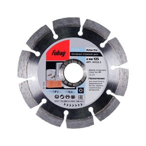 Алмазный отрезной диск FUBAG Beton Pro D125 мм/ 22.2 мм по бетону в Петропавловске-Камчатском фото