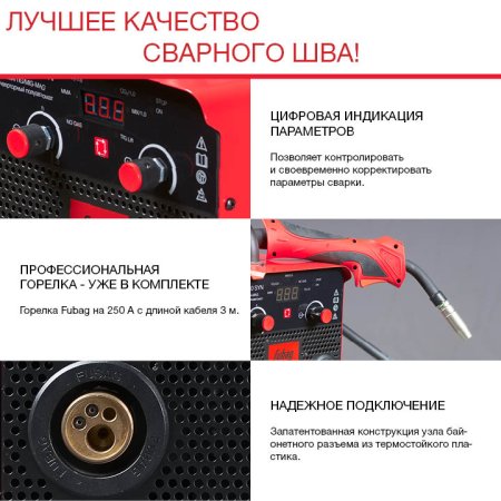 FUBAG Сварочный полуавтомат IRMIG 200 SYN с горелкой 250 А 3 м в комплекте в Петропавловске-Камчатском фото