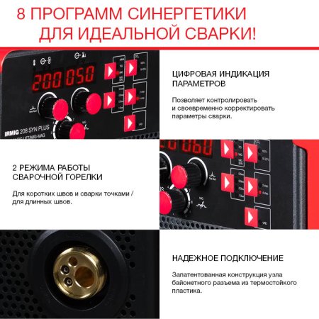 FUBAG Сварочный полуавтомат IRMIG 208 SYN PLUS c горелкой FB 250 3m в Петропавловске-Камчатском фото