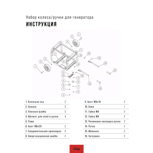 Комплект колес и ручек для генераторов FUBAG в Петропавловске-Камчатском фото
