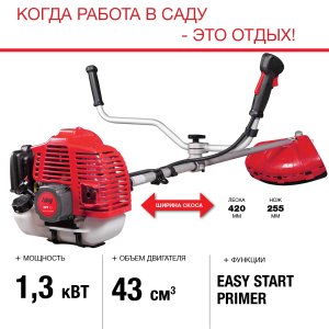 FUBAG Бензиновый триммер FPT 43 + Триммерная леска  сечение витой квадрат L 130 м * 2.4 мм в ПОДАРОК в Петропавловске-Камчатском фото