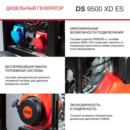 FUBAG Дизельный генератор (одно- и трехфазный) с электростартером DS 9500 XD ES в Петропавловске-Камчатском фото